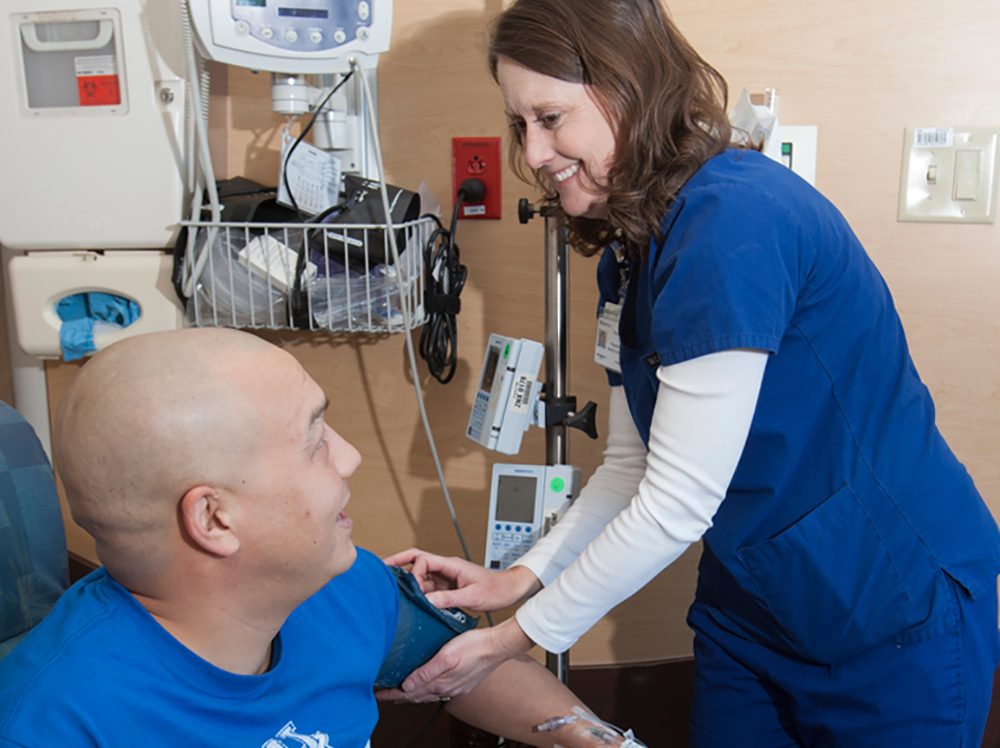 carousel image of patient being counseled